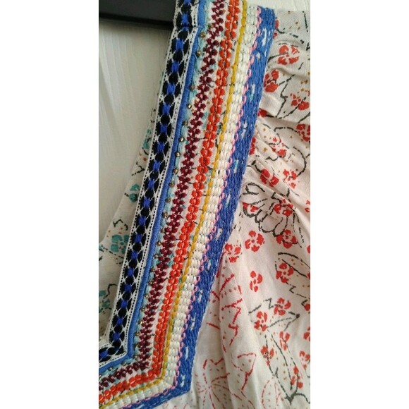 Anthropologie Maeve Paolina Tasseled Sleeve Peasant Blouse Small - Picture 6 of 11